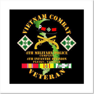 Vietnam Combat Veteran w 4th Military Police Co w 4th Infantry Division Posters and Art